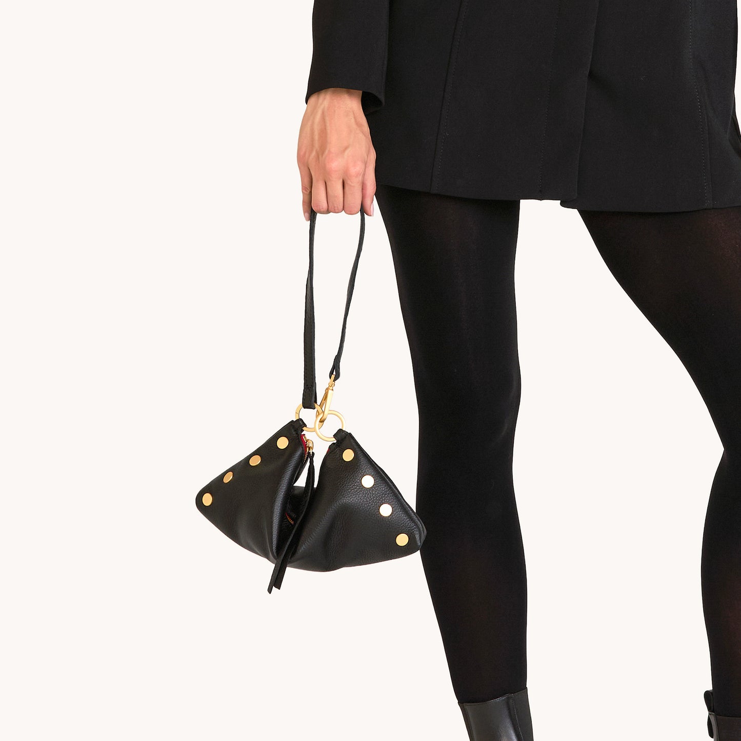 Kyle | Black/Brushed Gold Red Zip