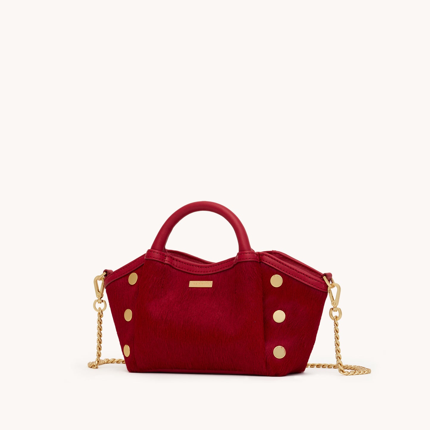 Paul-Ruby-Calf-Hair-Brushed-Gold-Mini-Front-Side-View