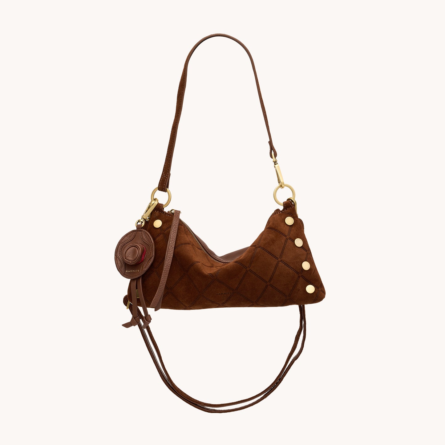 Cowboy Russ Charm | Chocolate Diamond Pebble/Antique Gold