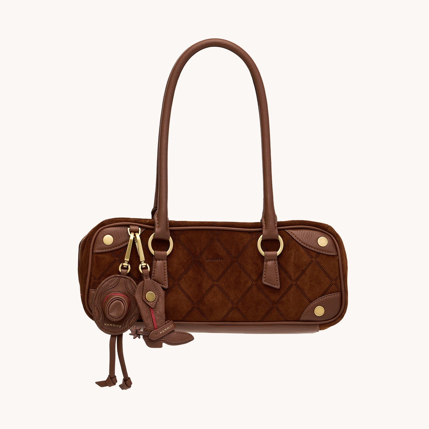 Cowboy Russ Charm | Chocolate Diamond Pebble/Antique Gold