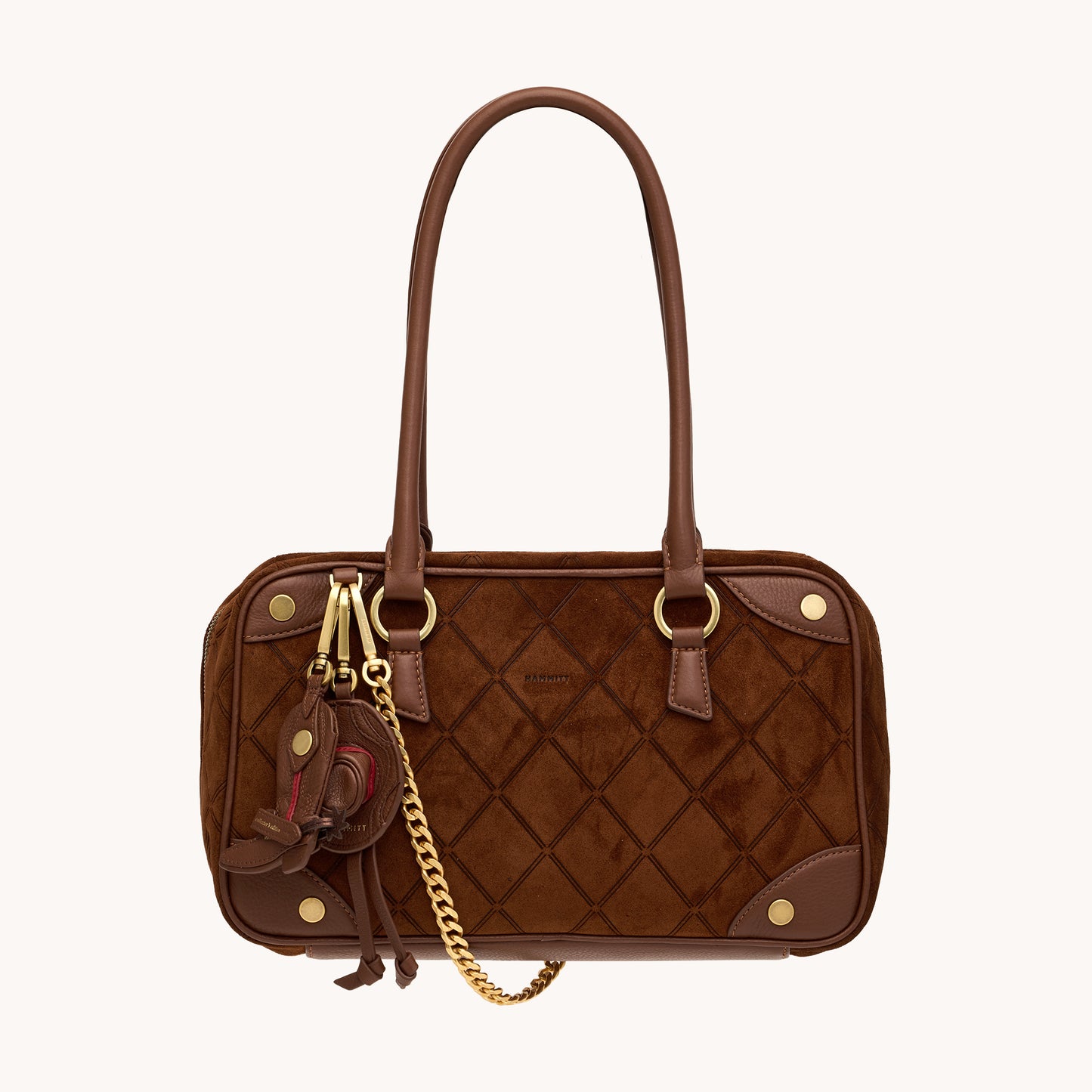 Cowboy Russ Charm | Chocolate Diamond Pebble/Antique Gold