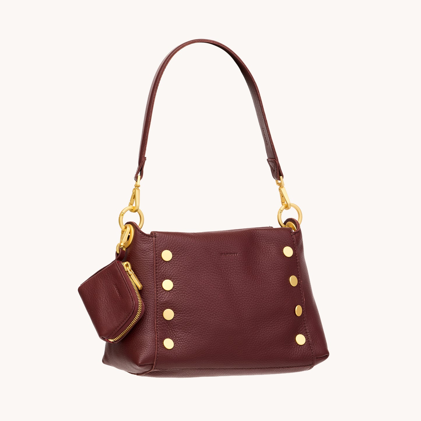 Syd Pouch | Cherrywood Pebble/Brushed Gold