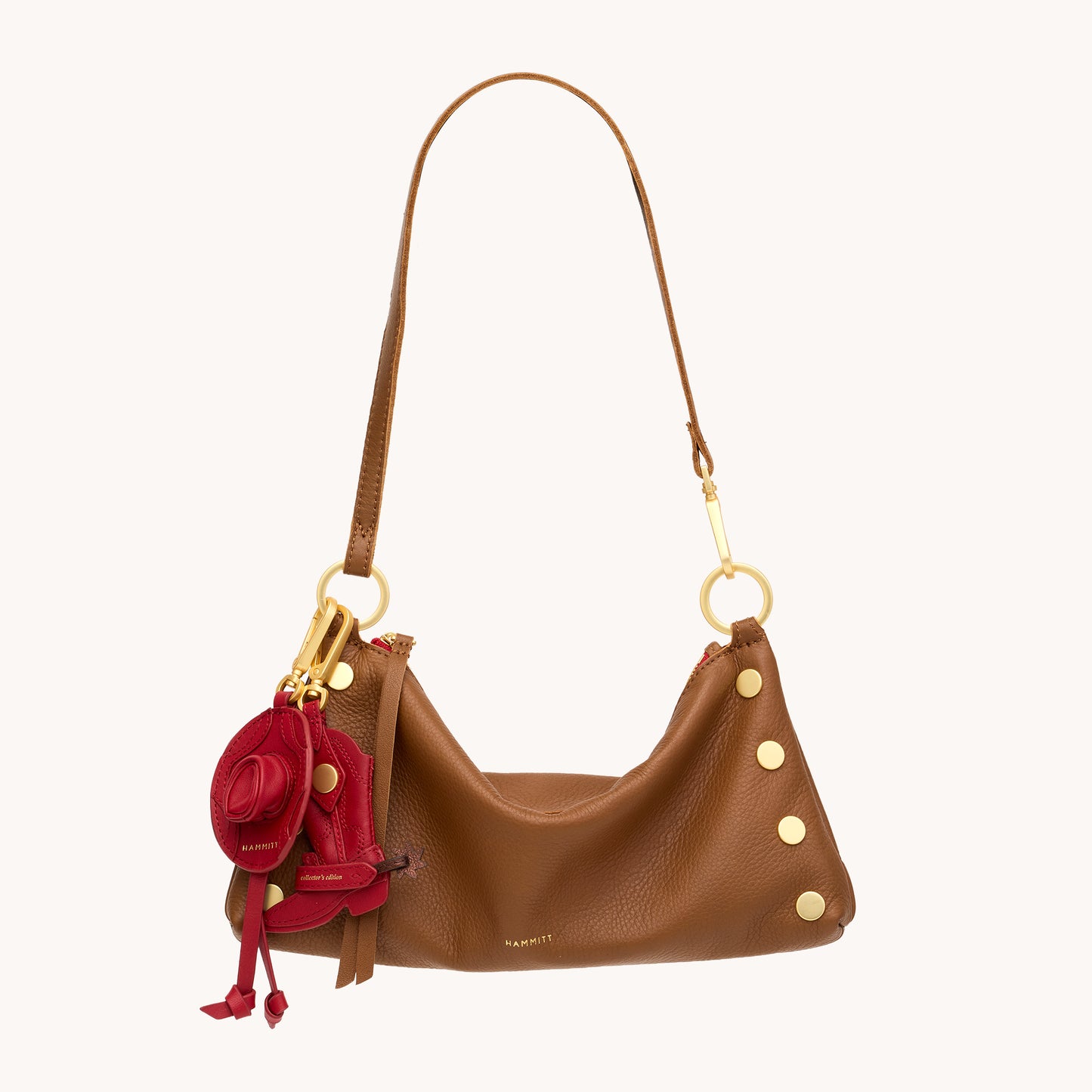 Lauri Boot Charm | Red Flare/Brushed Gold