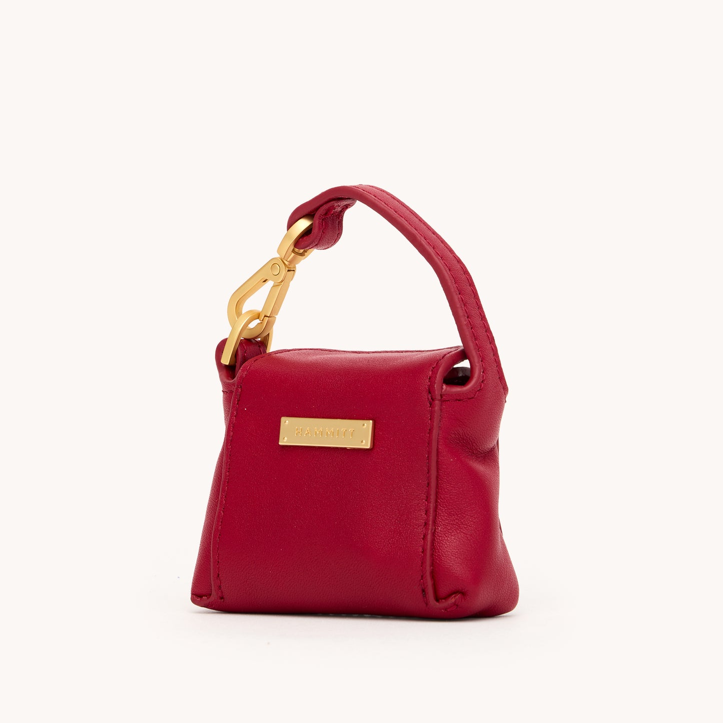 Mini B Charm | Red Flare/Brushed Gold