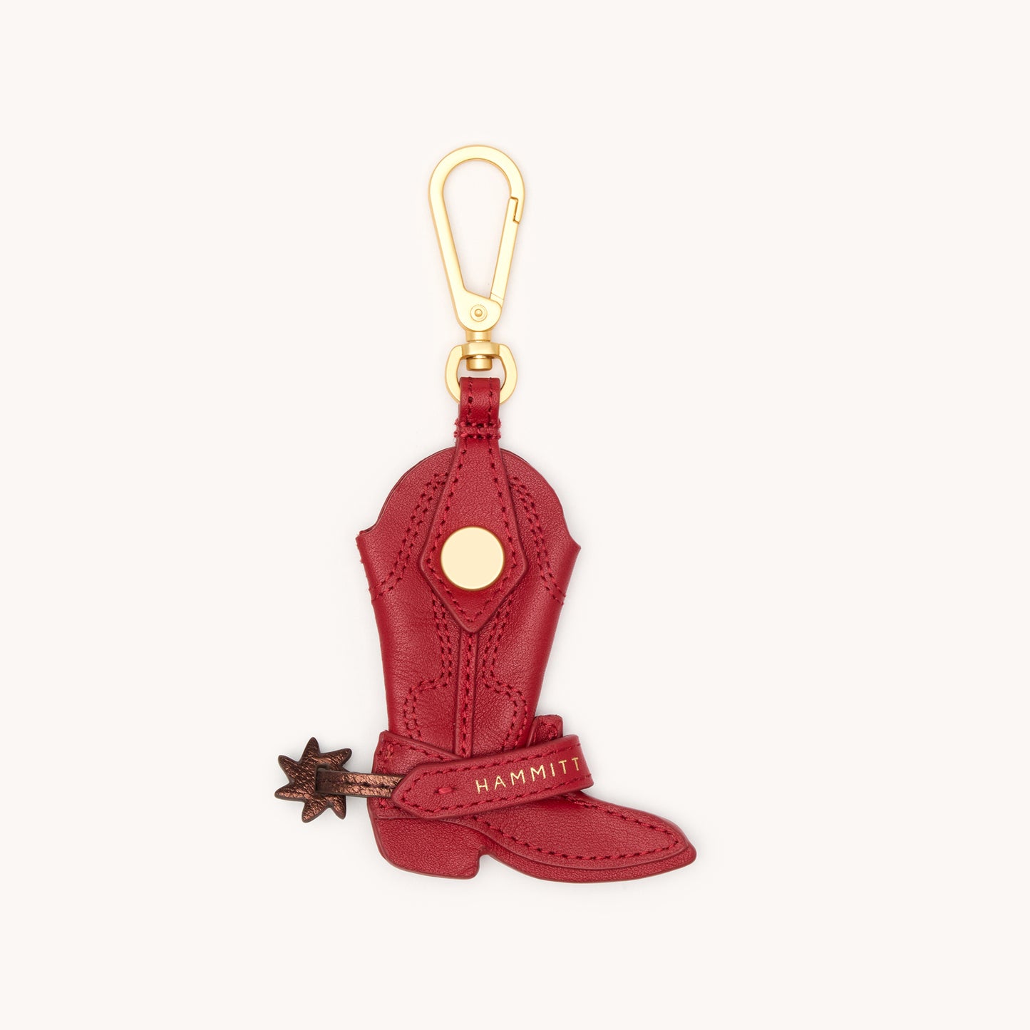 Lauri Boot Charm | Red Flare/Brushed Gold