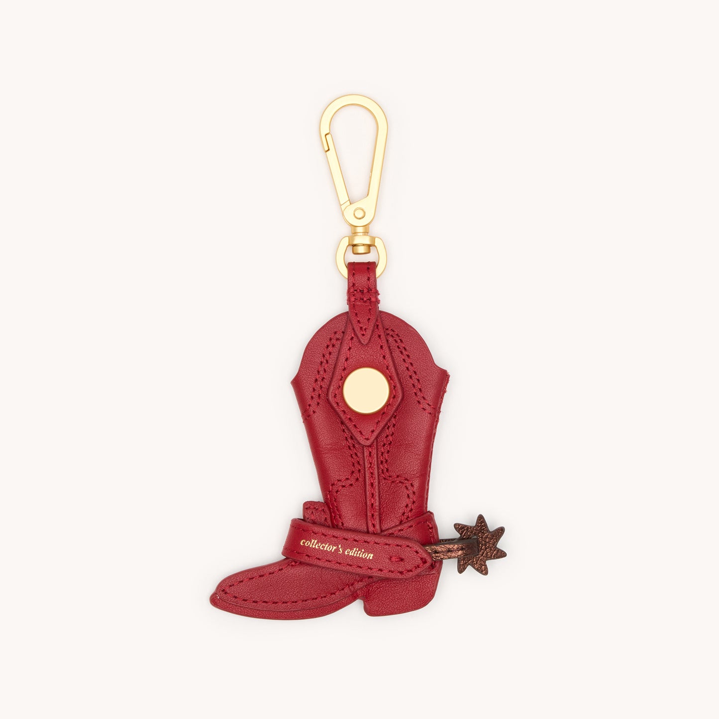 Lauri Boot Charm | Red Flare/Brushed Gold