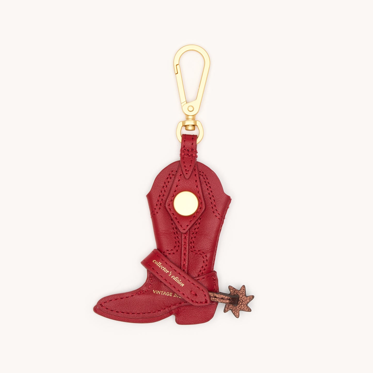 Lauri Boot Charm | Red Flare/Brushed Gold