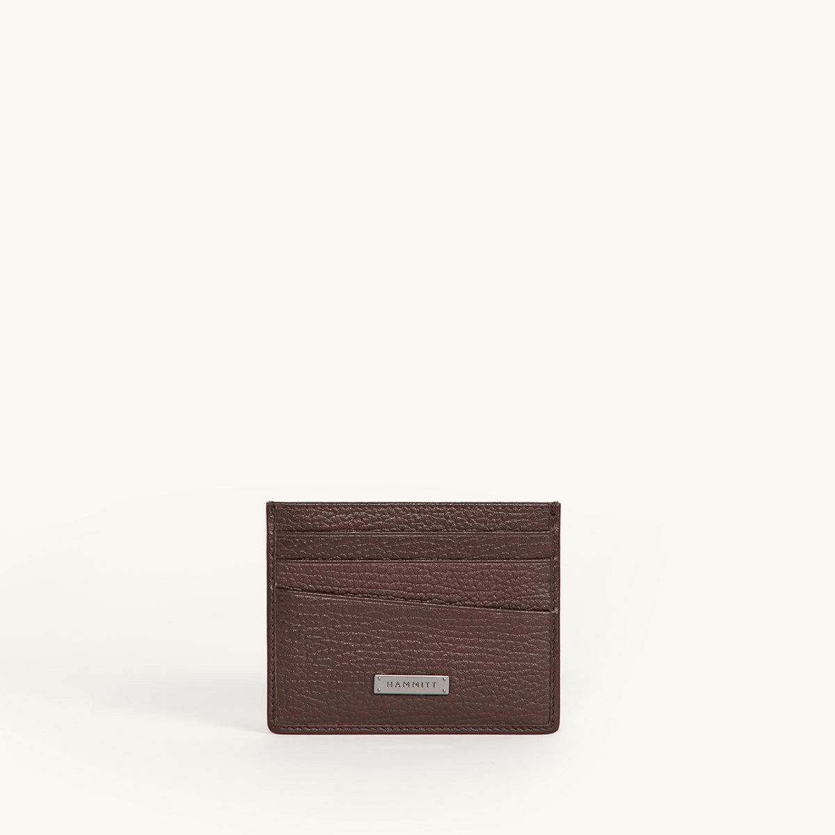 BONAVENTURA Leather Card Case - Handcrafted Full Grain Greige, Holds Cards & More