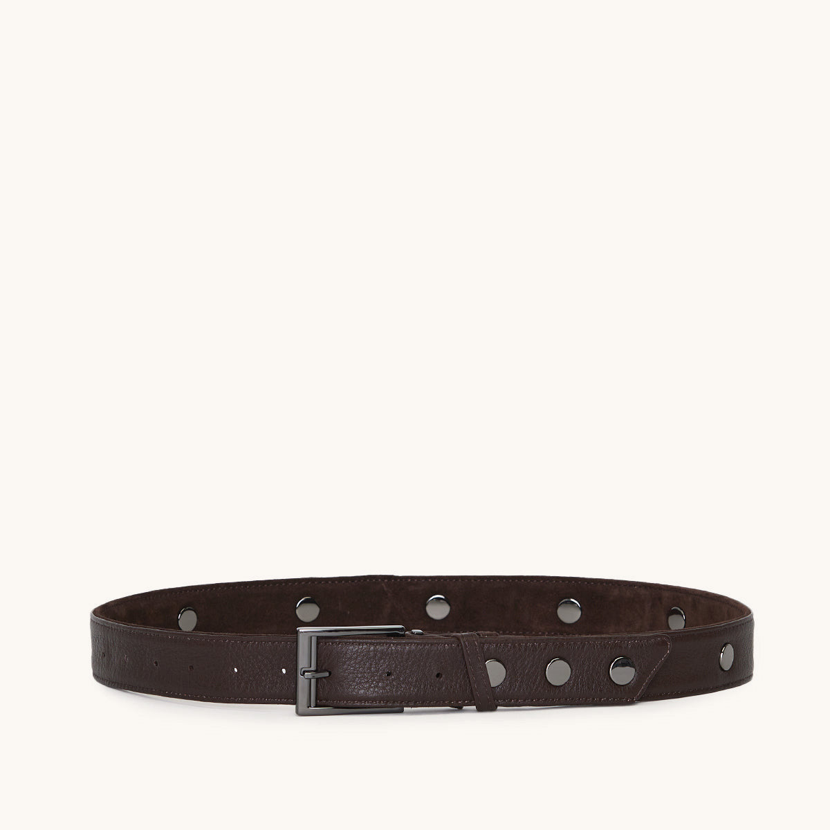 Charlie-Rev-Riveted-XL-Espresso-Suede-Front-View