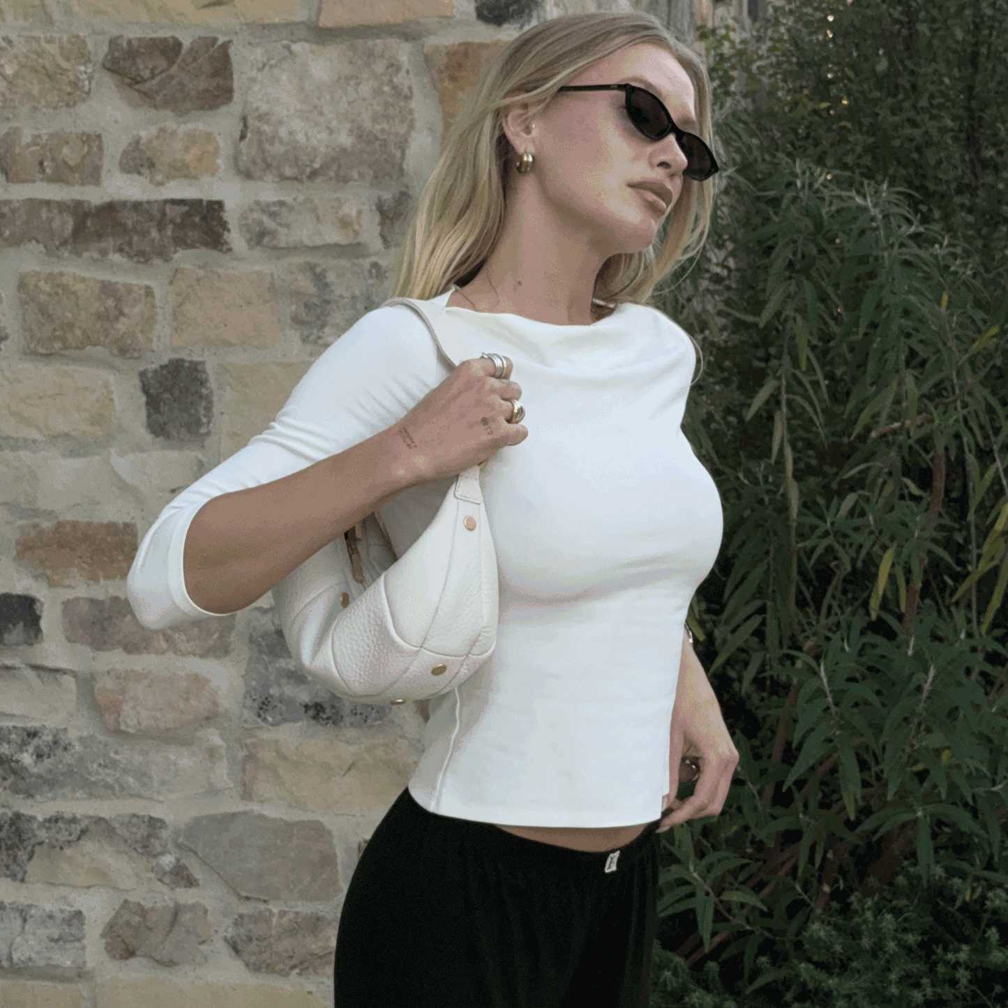 Erica | Calla Lily White/Brushed Gold | Sml