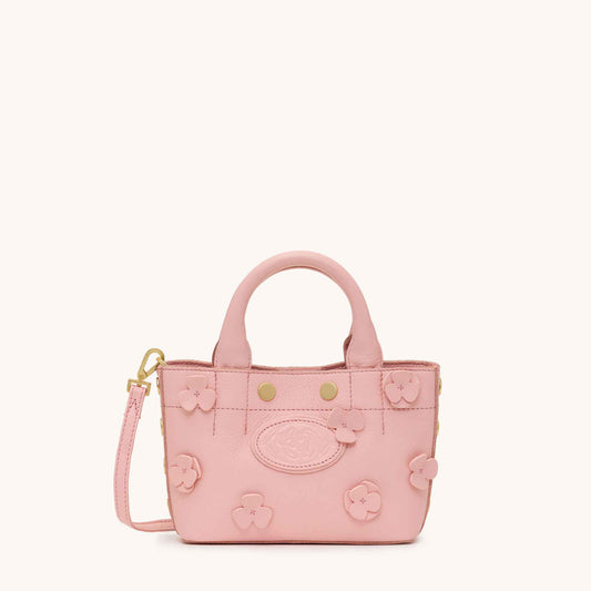 Olympia Tote | Flamingo Flora/Brushed Gold | Mini