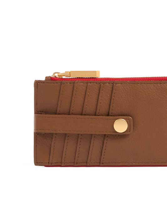 210-West-Mahogany-Pebble-BG-Red-Zip-Front-Detail-View