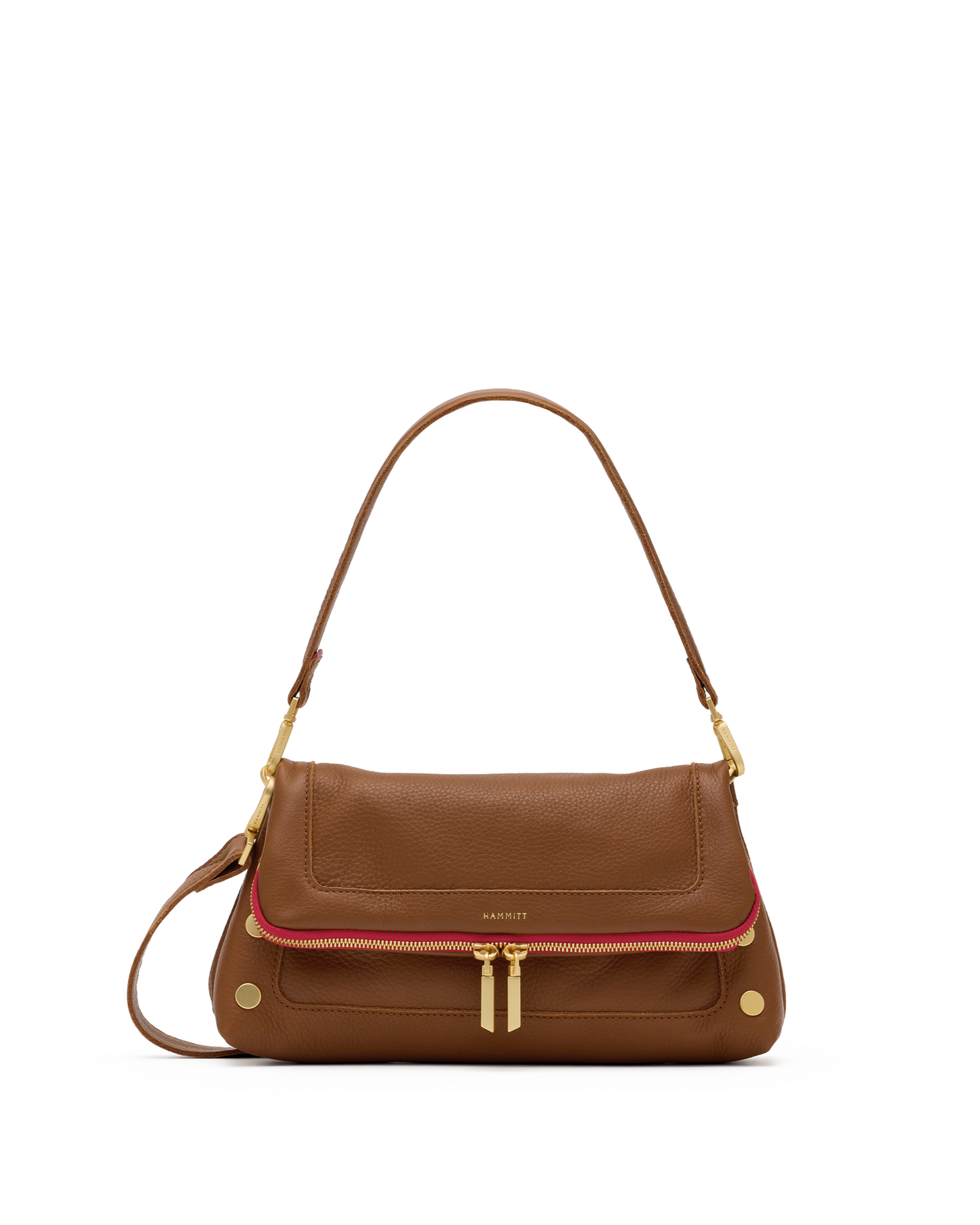 Beverly | Mahogany Pebble/Brushed Gold Red Zip | Med