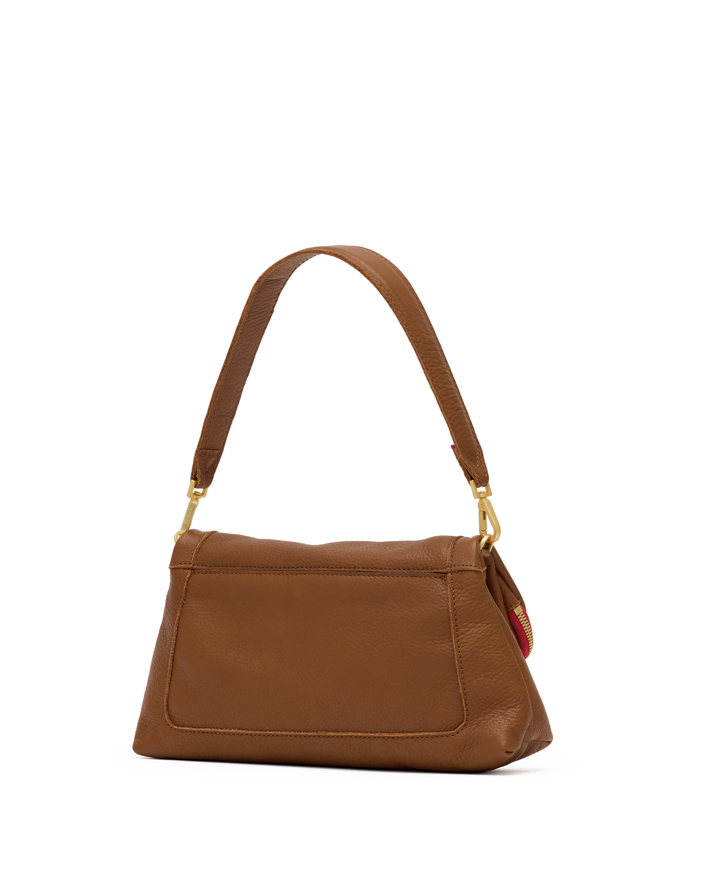 Beverly | Mahogany Pebble/Brushed Gold Red Zip | Med