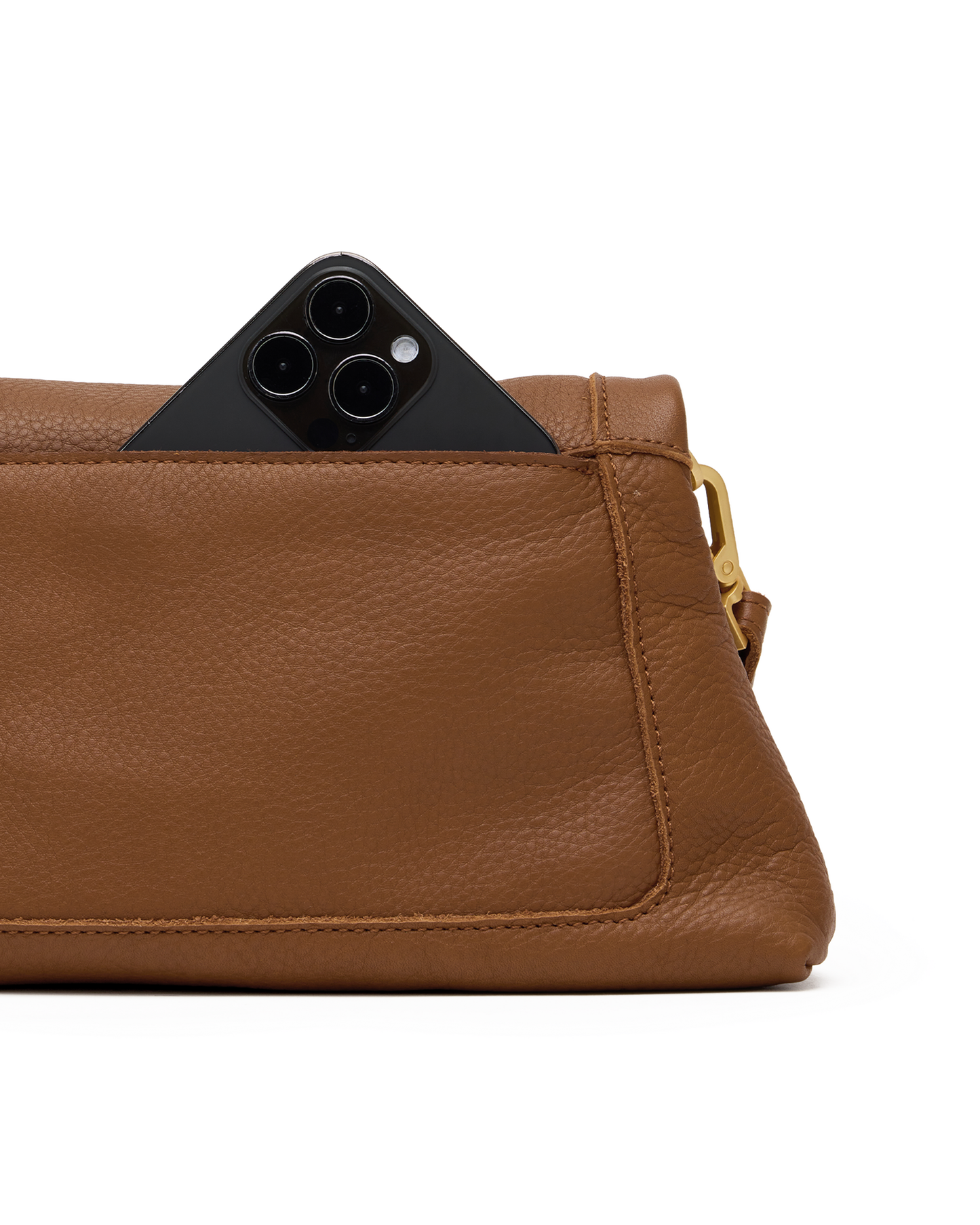 Beverly | Mahogany Pebble/Brushed Gold Red Zip | Med