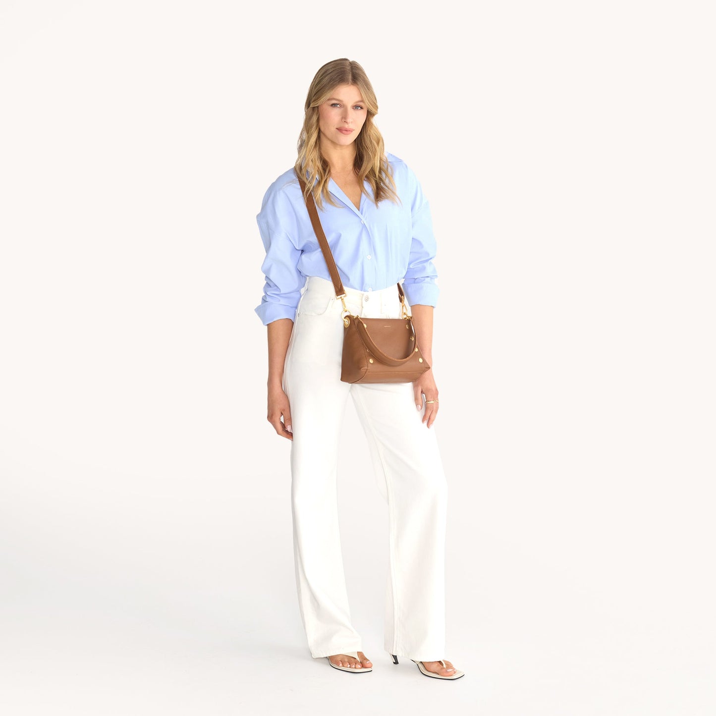 Model height is 5'8.5''