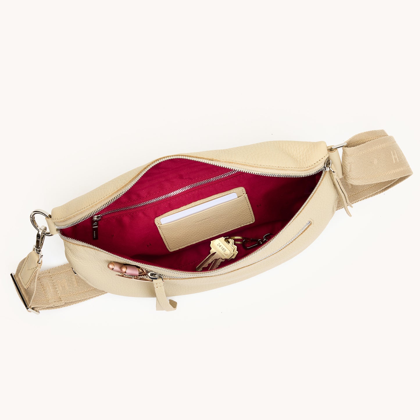 Charles Crossbody | Limestone/Silver | Lrg