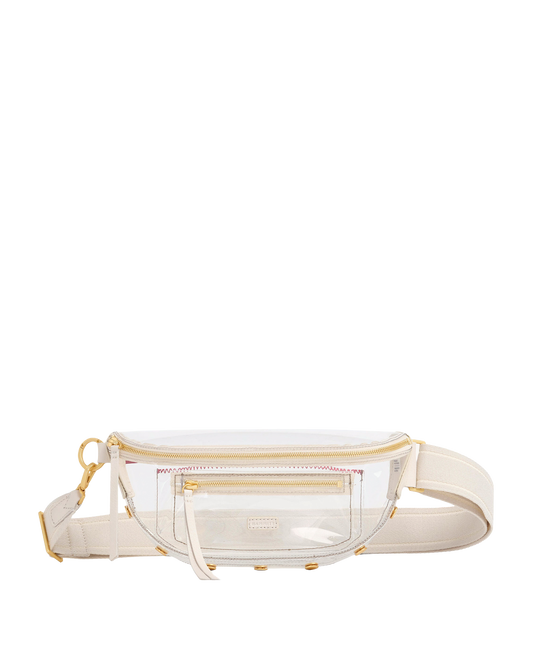 Charles Crossbody Clear | Calla Lily White/Brushed Gold | Med