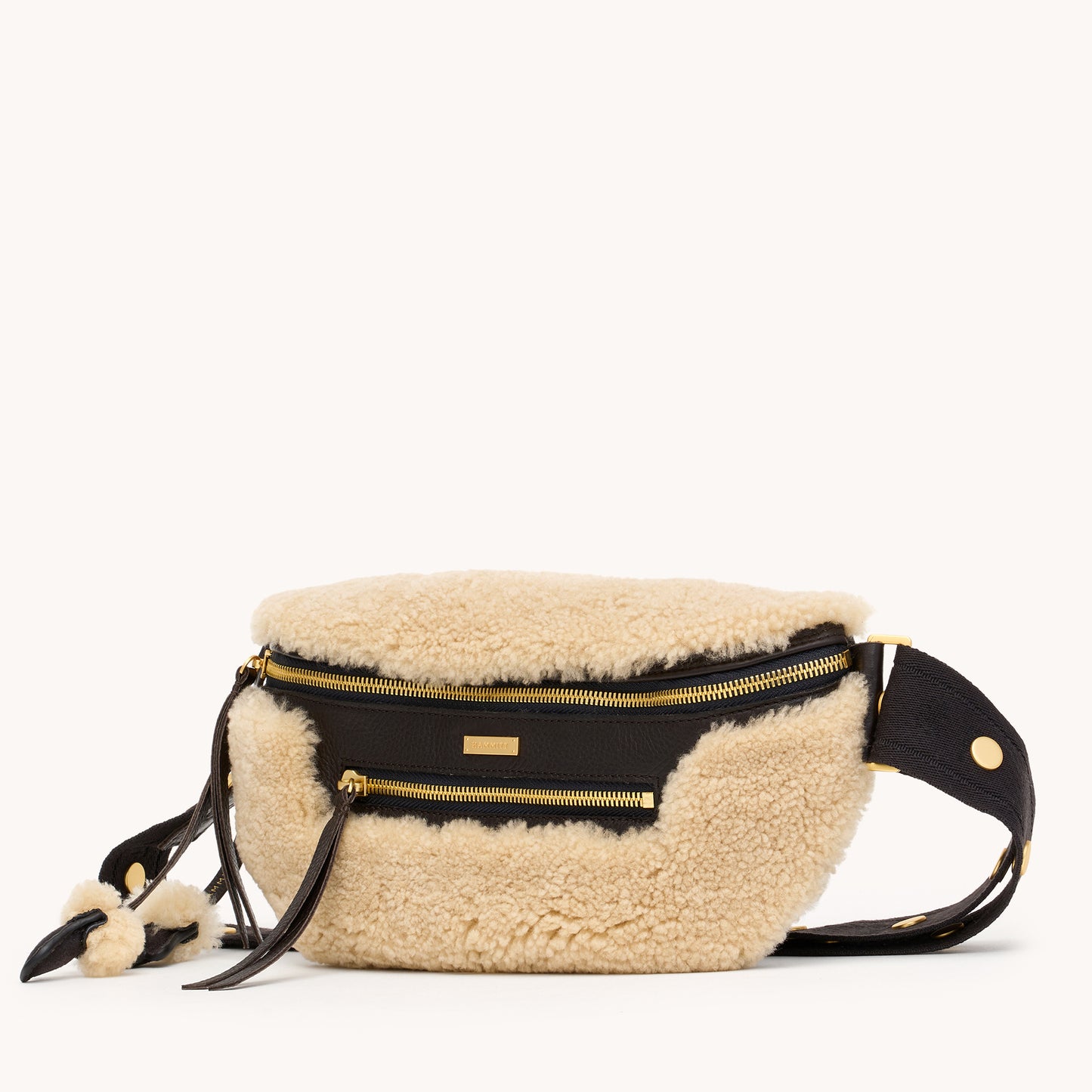 Charles Crossbody | Sundance Shearling/Brushed Gold | Med