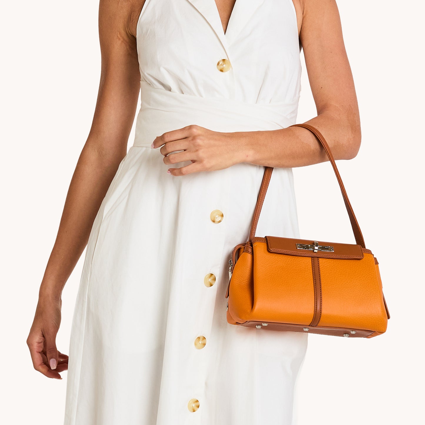 Charlotte-Med-Tailored-Tangerine-S-Model-View-2