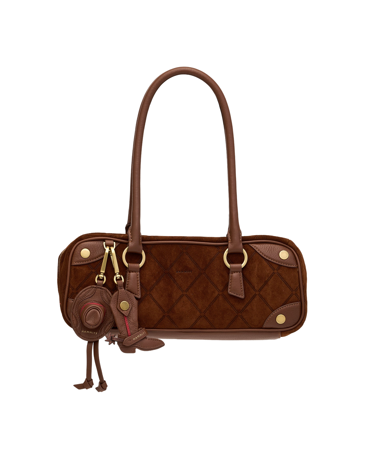 Cowboy Russ Charm | Chocolate Diamond Pebble/Antique Gold