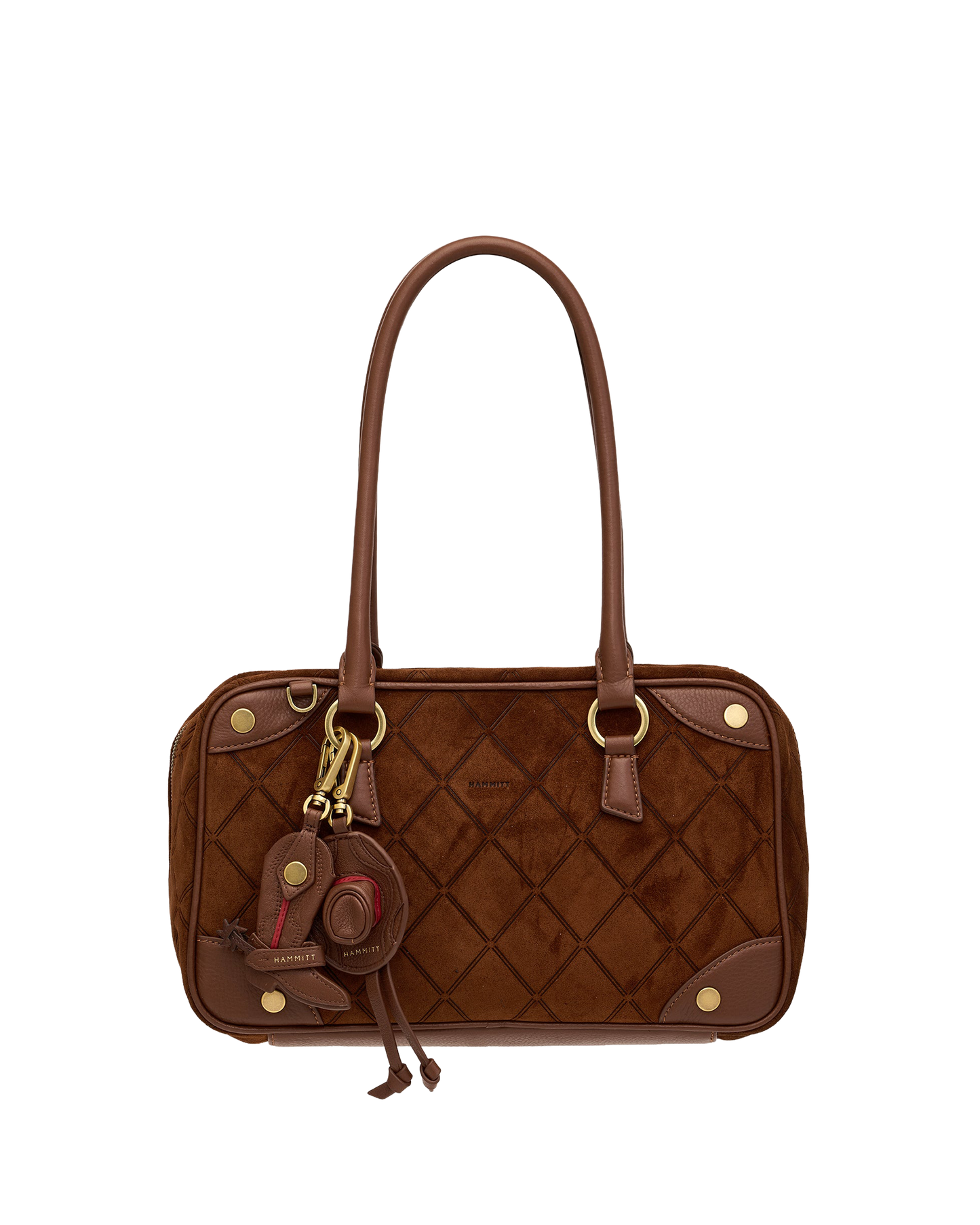 Cowboy Russ Charm | Chocolate Diamond Pebble/Antique Gold