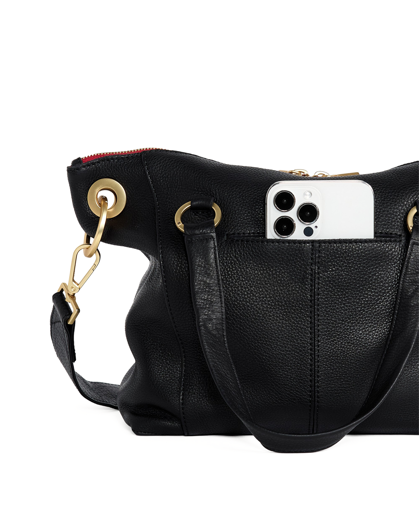 Daniel | Black/Brushed Gold Red Zip | Med