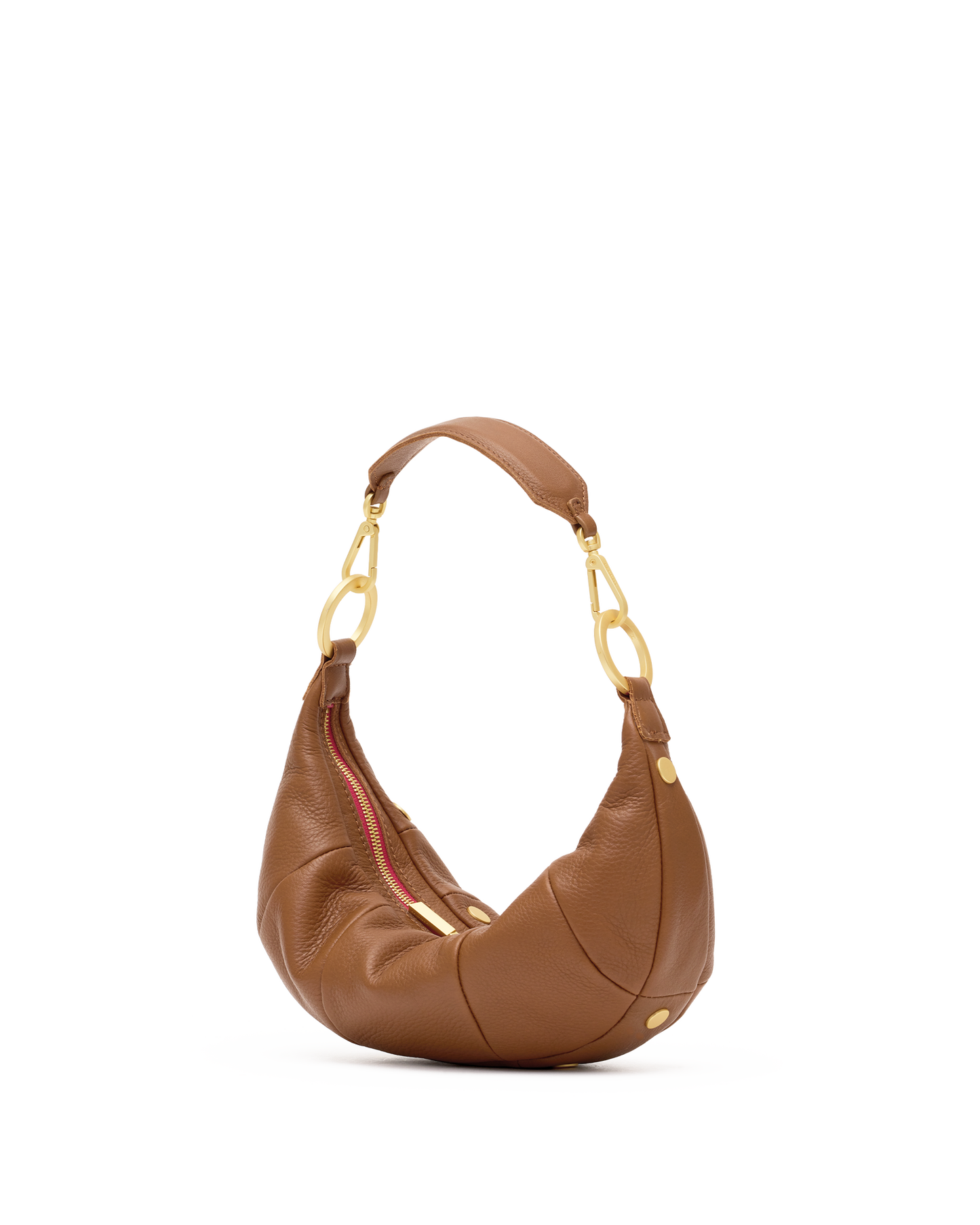 Erica | Mahogany Pebble/Brushed Gold Red Zip | Sml