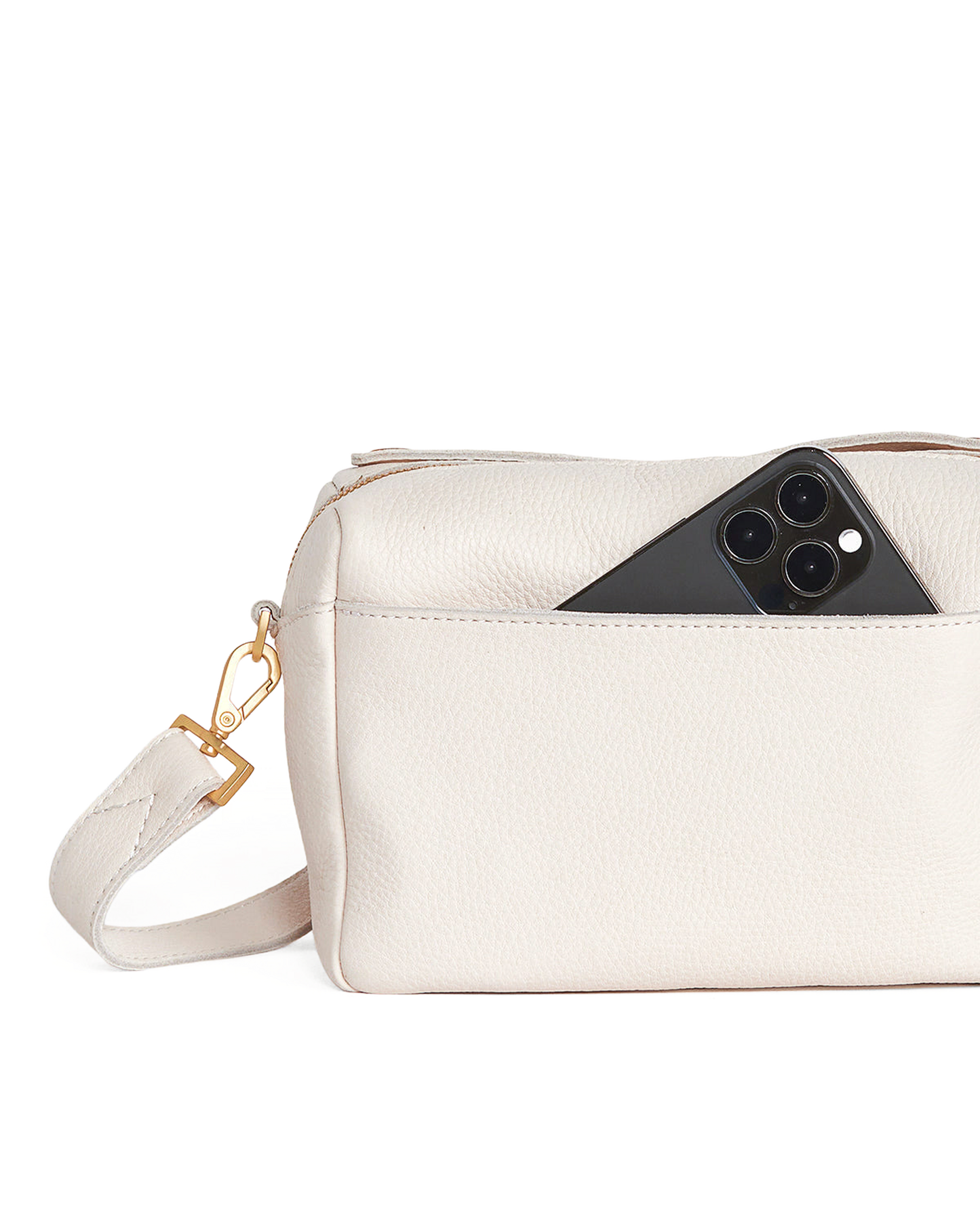 Evan-Crossbody-Sml-Crossbody-Calla-Lily-White-Brushed-Gold-Back-Detail-View