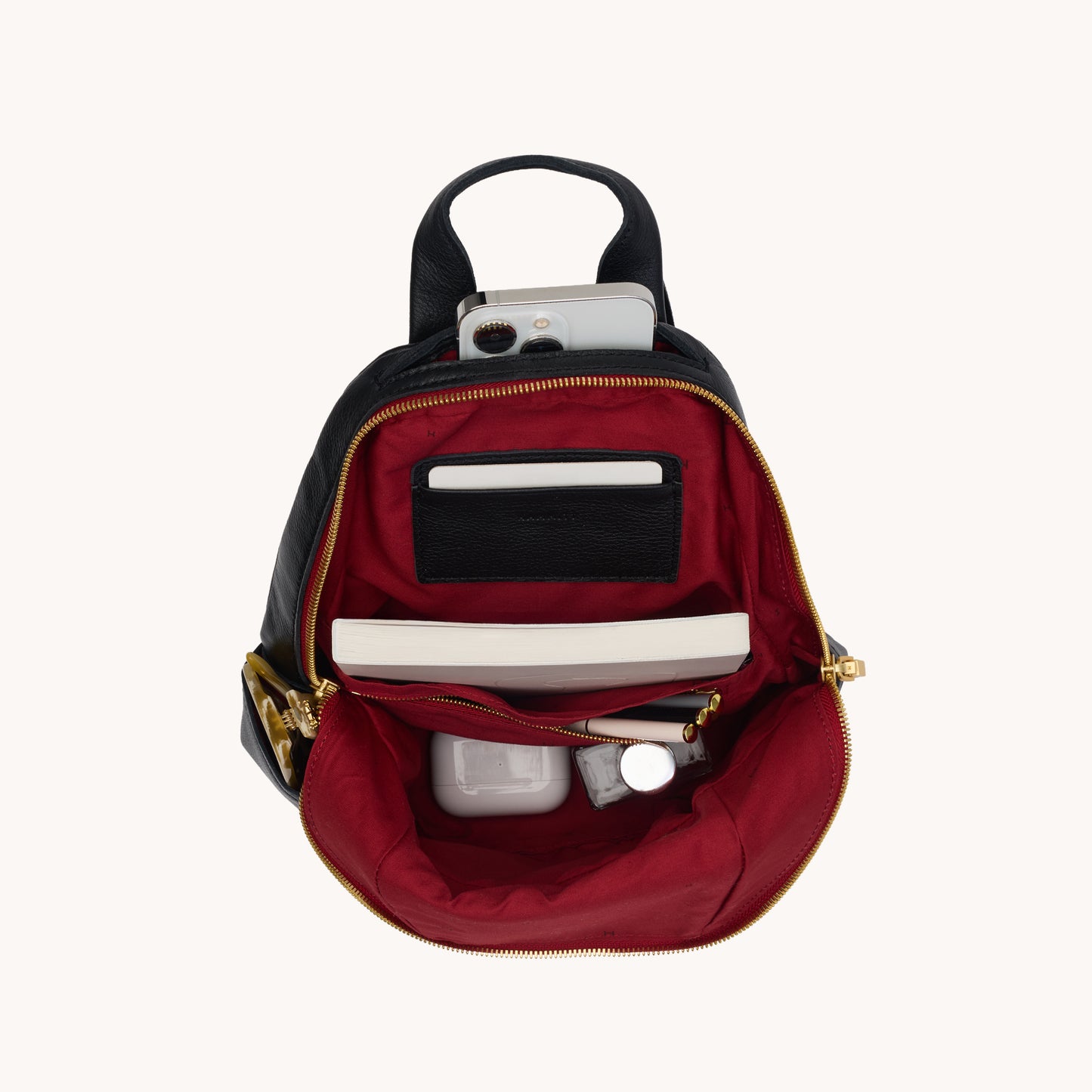 Hunter | Black/Brushed Gold Red Zip | Med