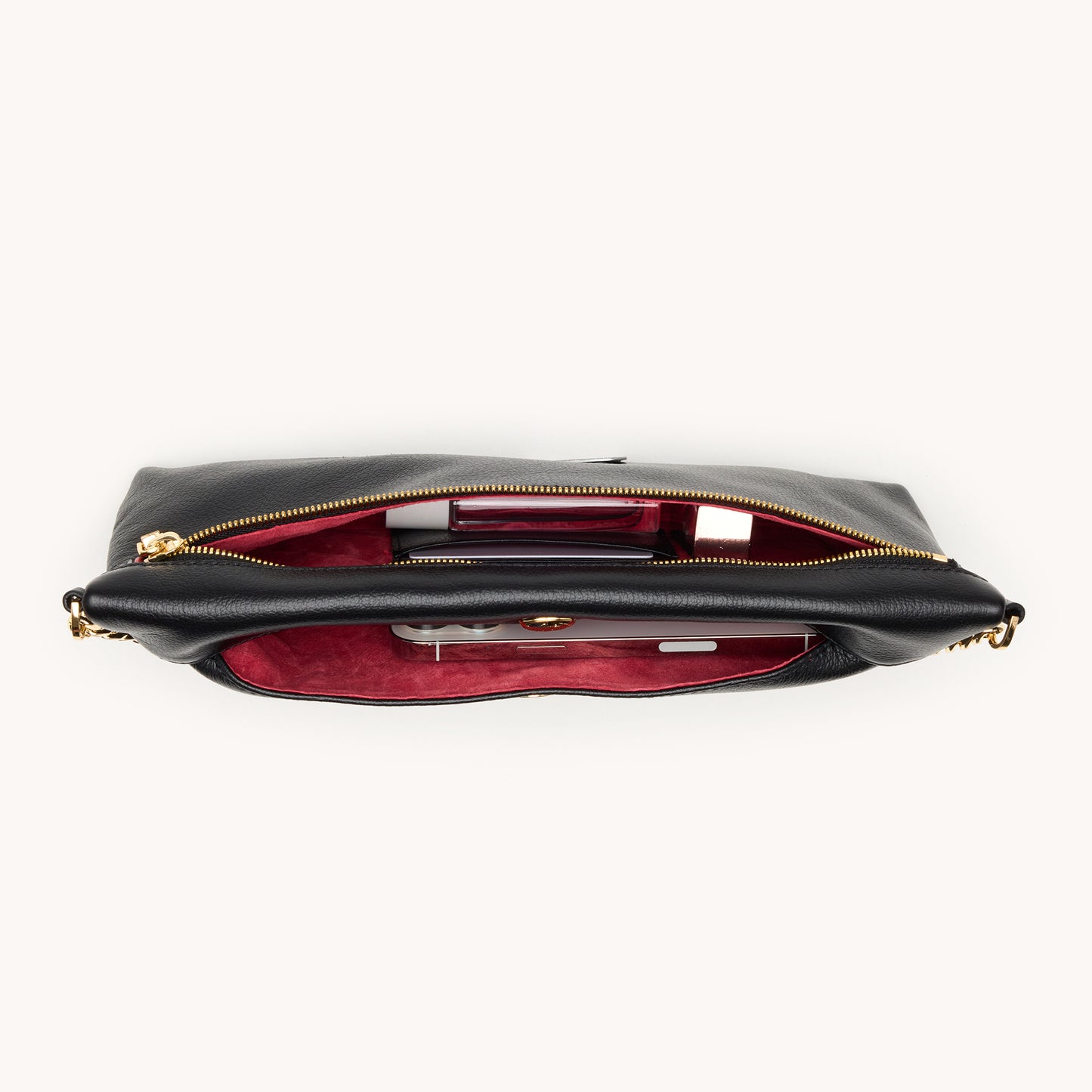 Invitation Clutch | Black/Brushed Gold