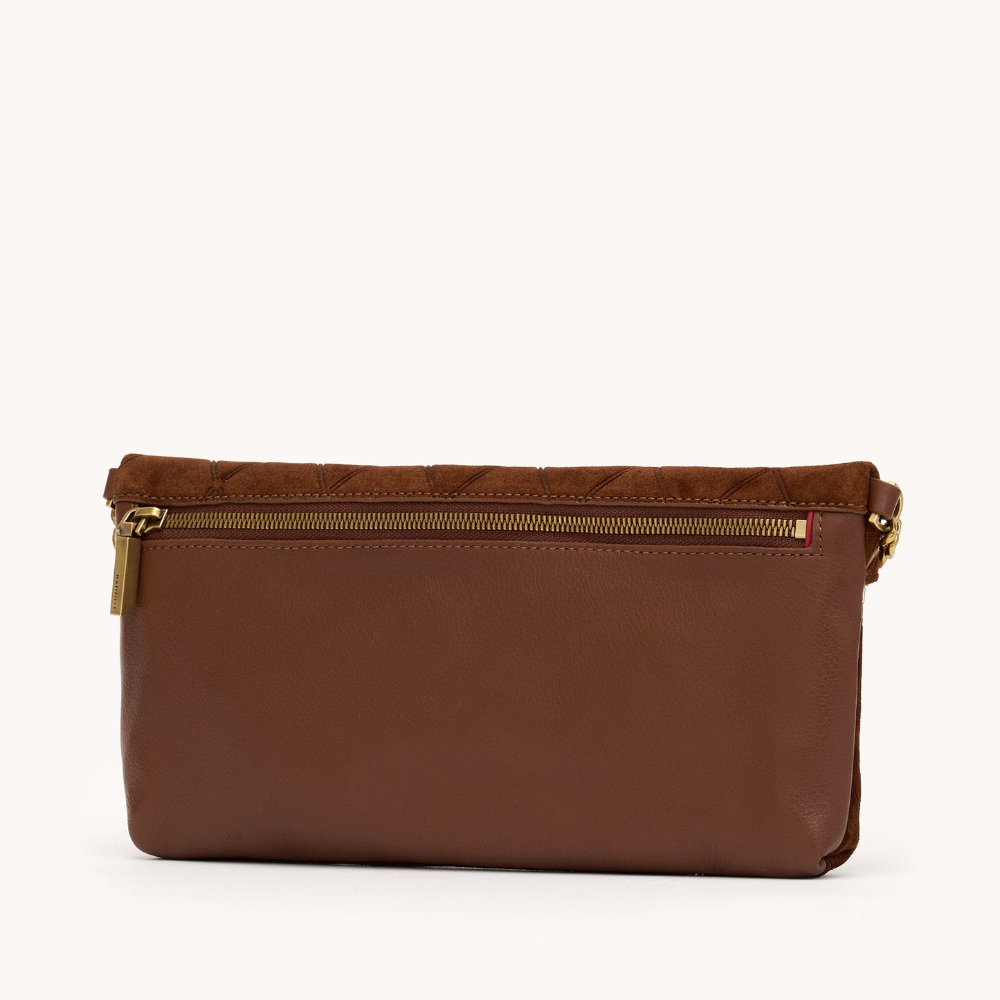 Invitation Clutch | Chocolate Diamond Suede/Antique Gold