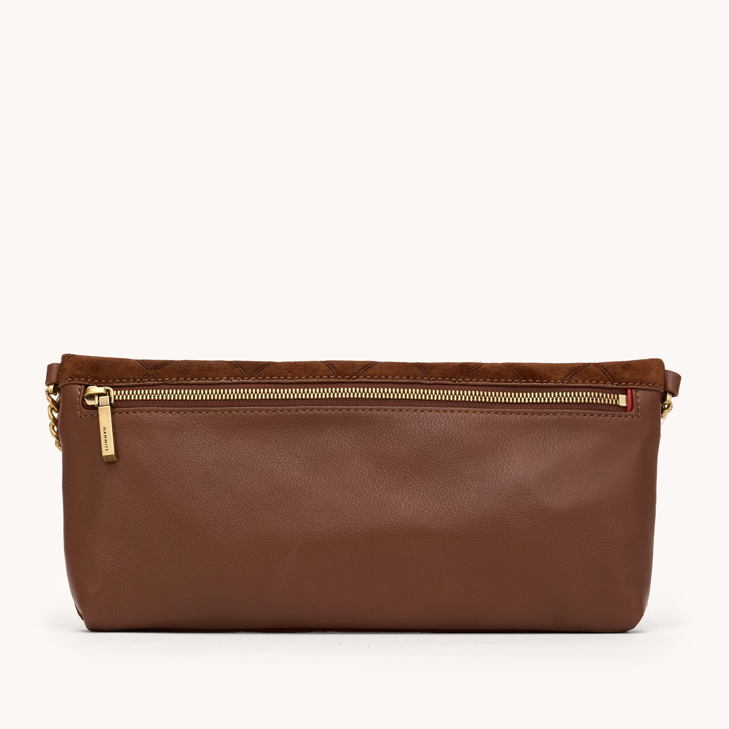 Invitation Clutch | Chocolate Diamond Suede/Antique Gold