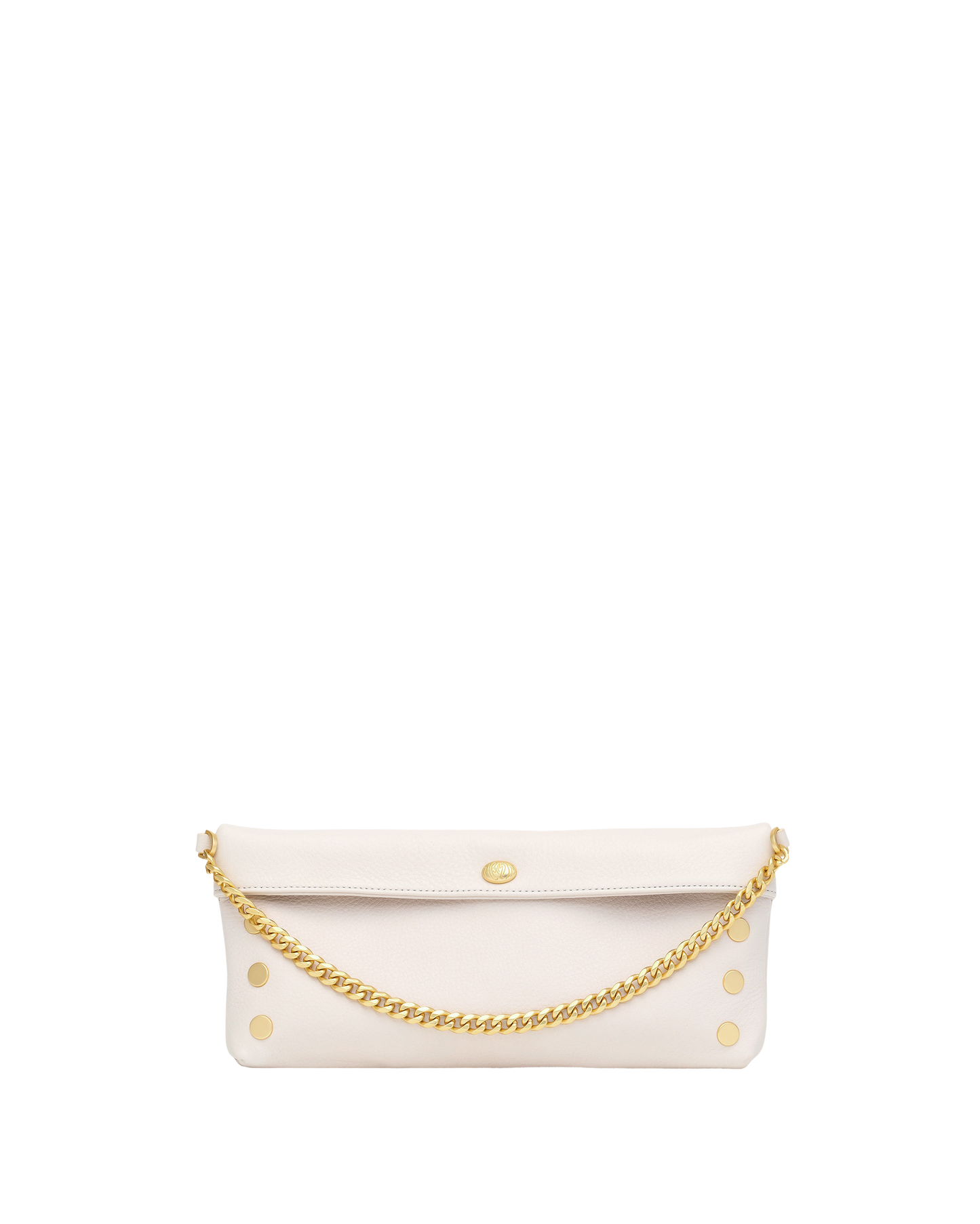 Invitation Clutch | Calla Lily White/Brushed Gold
