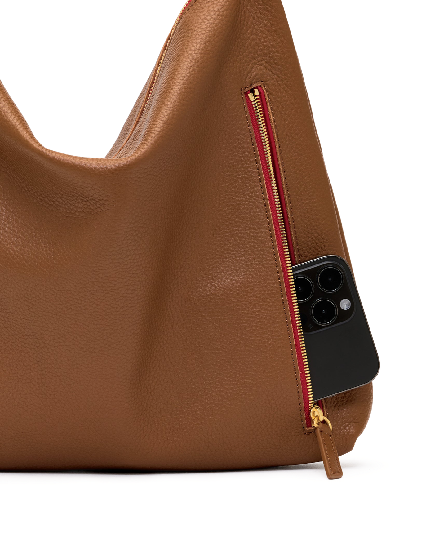 Kyle | Mahogany Pebble/Brushed Gold Red Zip | Lrg