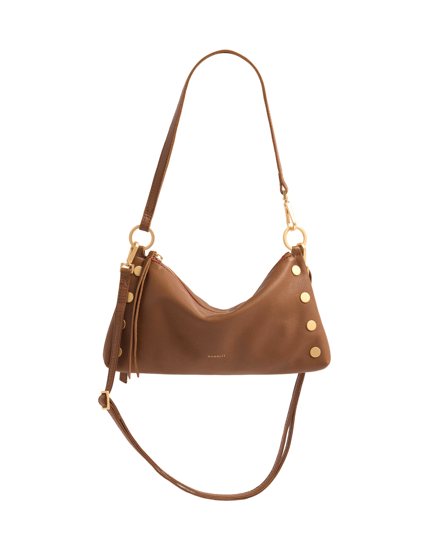 Kyle | Mahogany Pebble/Brushed Gold Red Zip | Sml