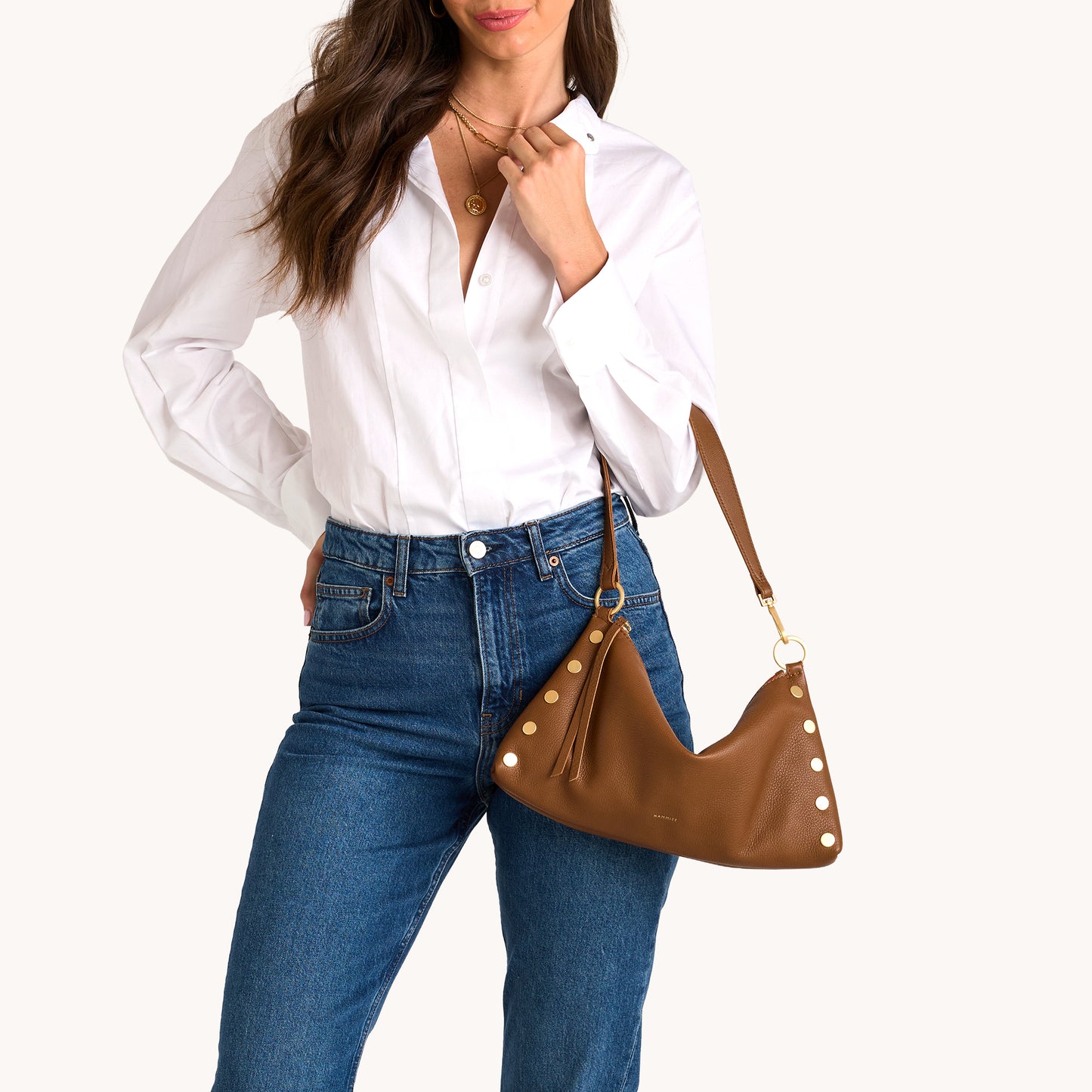 Kyle | Mahogany Pebble/Brushed Gold Red Zip | Med