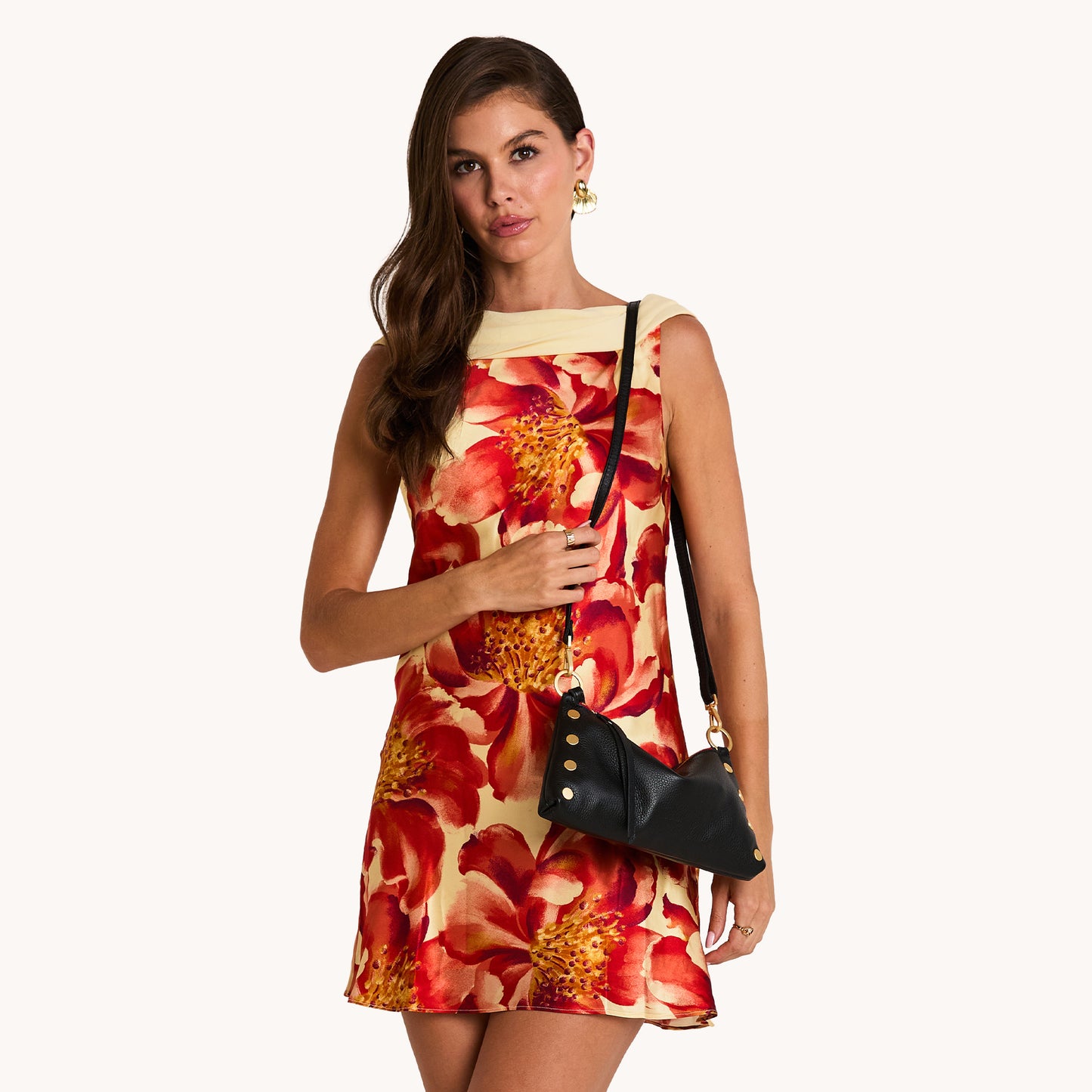 Kyle | Black/Brushed Gold Red Zip