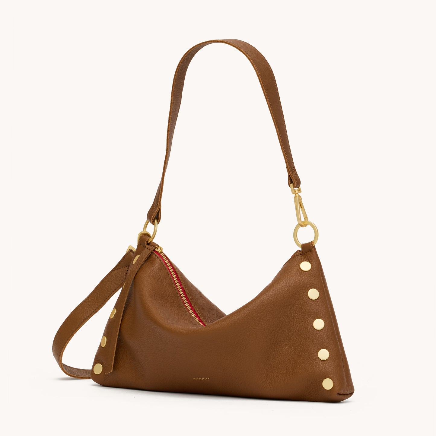 Kyle-Med-Mahogany-Pebble-BG-Red-Zip-front-side-view