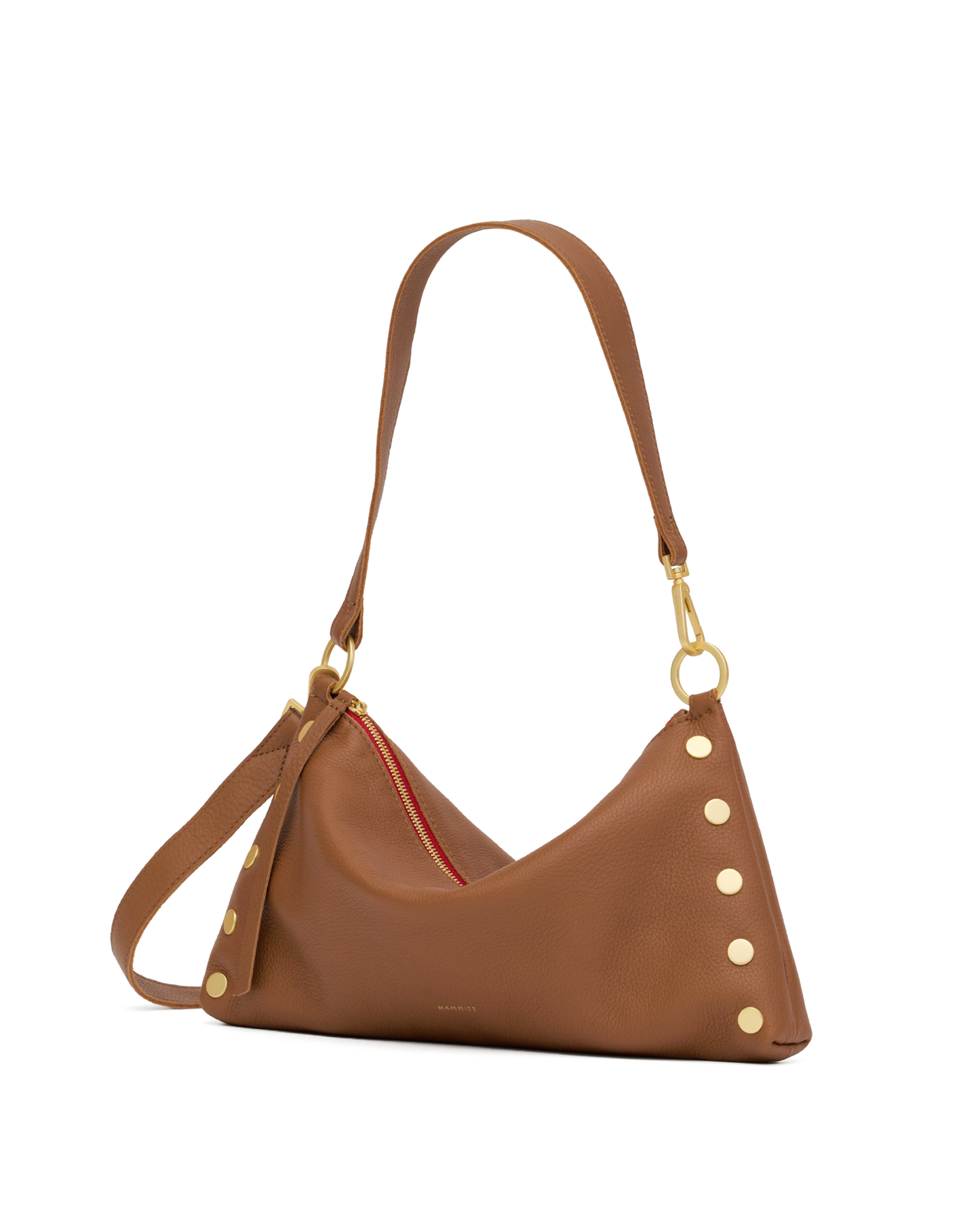 Kyle | Mahogany Pebble/Brushed Gold Red Zip | Med