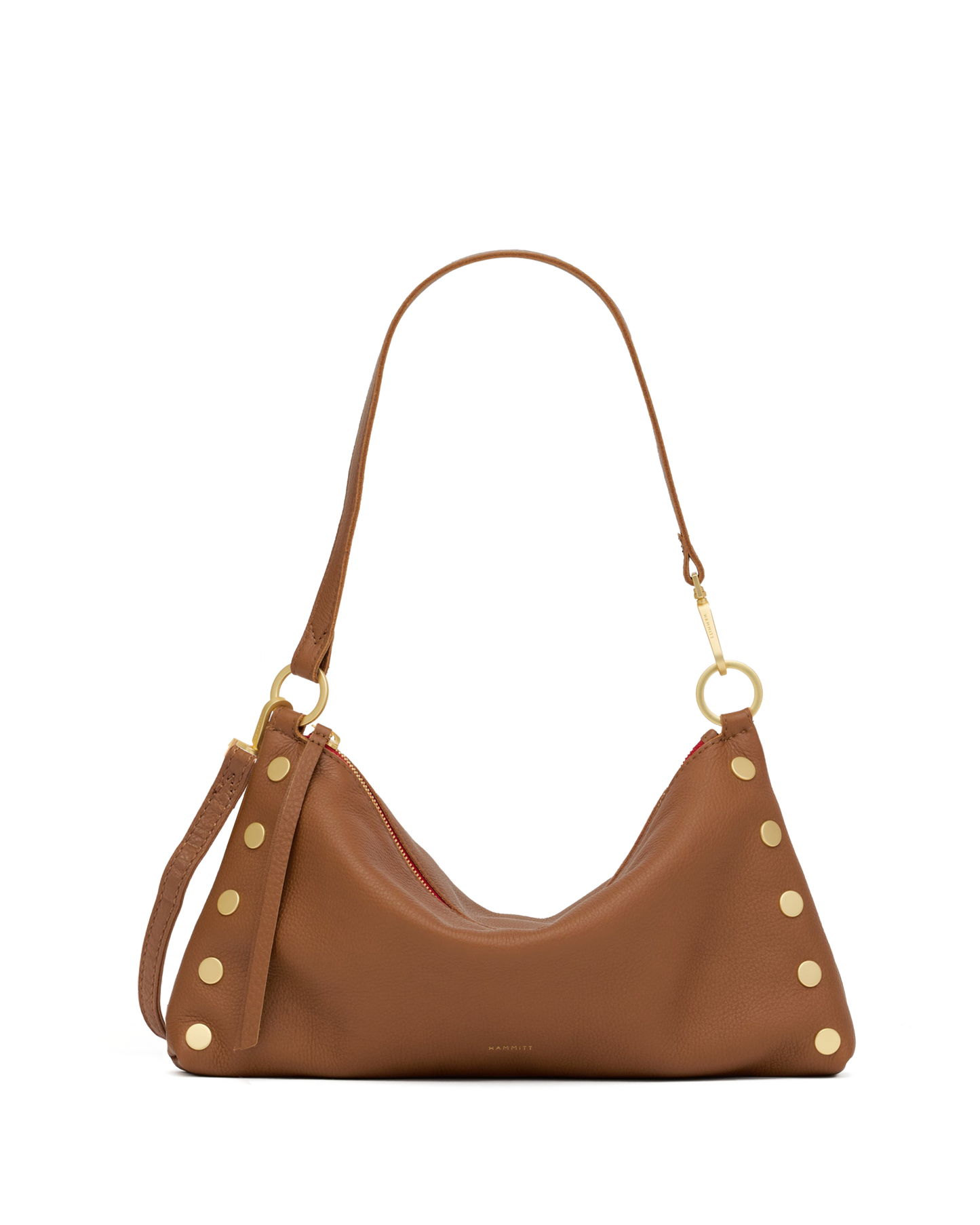 Kyle | Mahogany Pebble/Brushed Gold Red Zip | Med