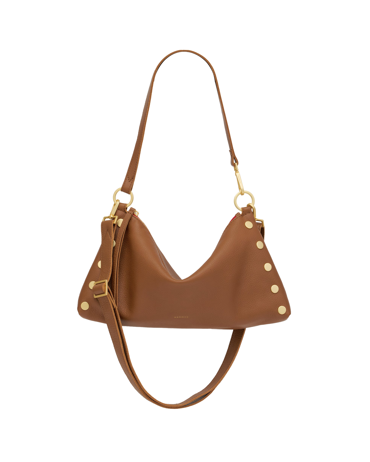 Kyle | Mahogany Pebble/Brushed Gold Red Zip | Med