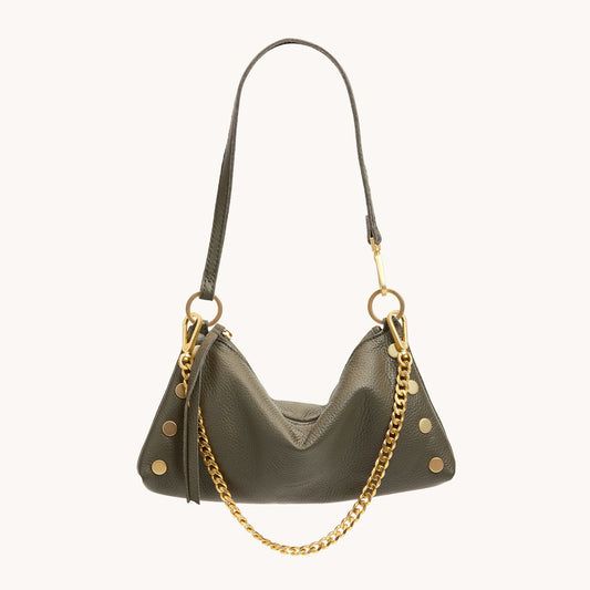 Hammitt Kyle Olive Brushed Gold Metal Chain Strap