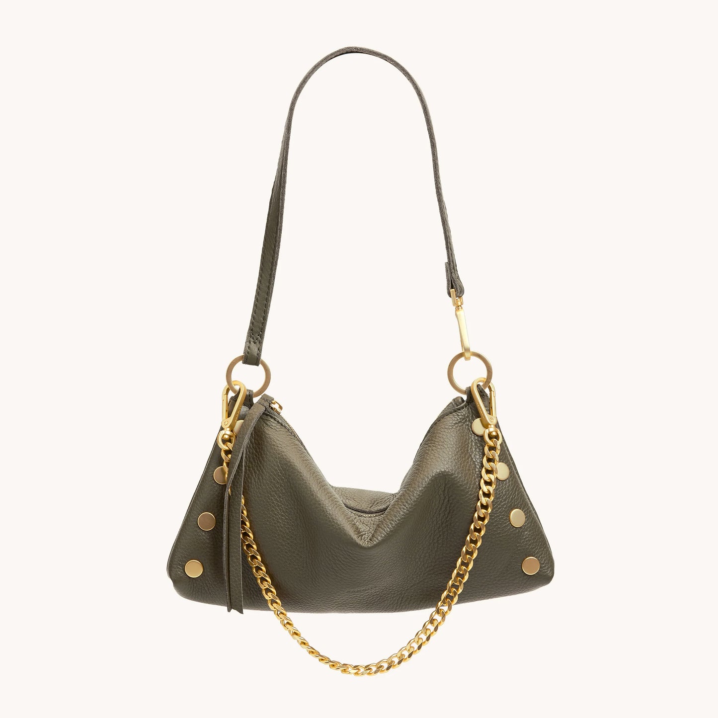 Hammitt Kyle Olive Brushed Gold Metal Chain Strap