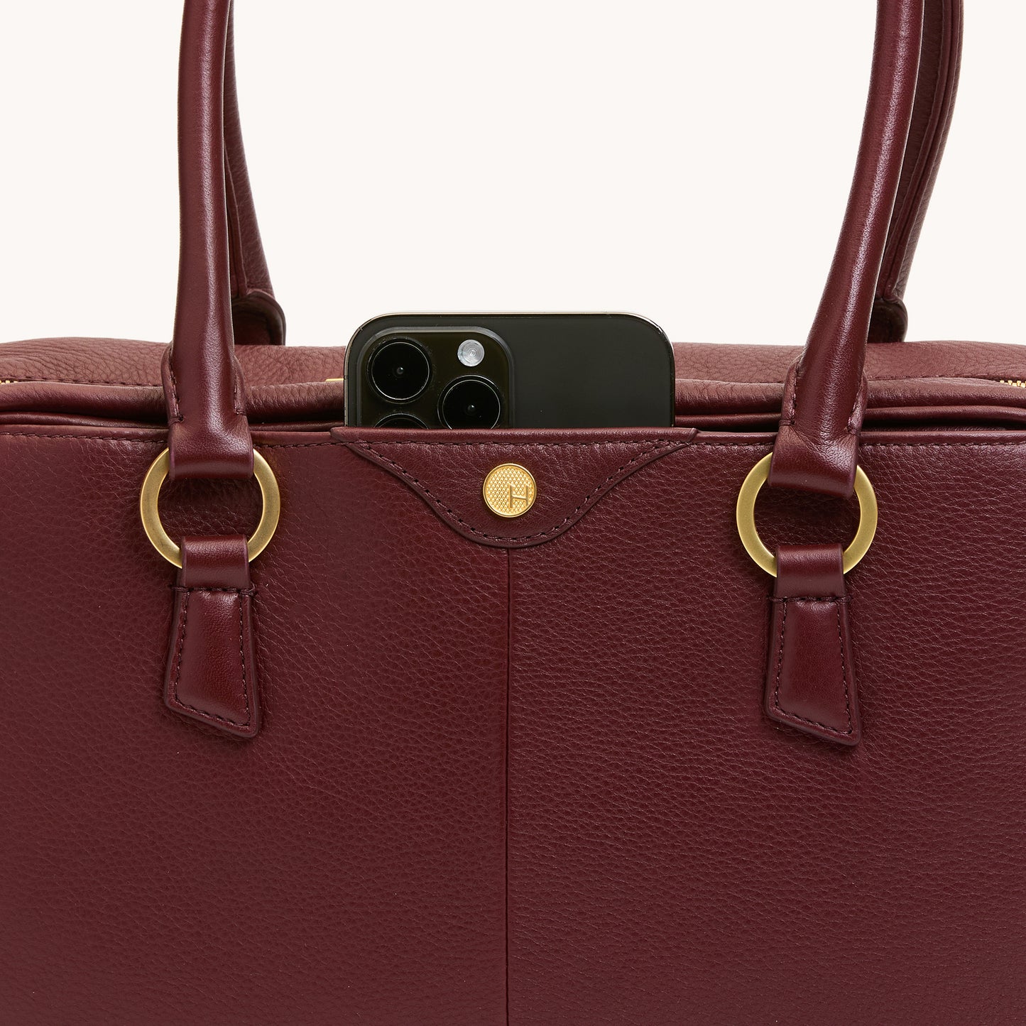 Meredith | Cherrywood Pebble/Brushed Gold | Med