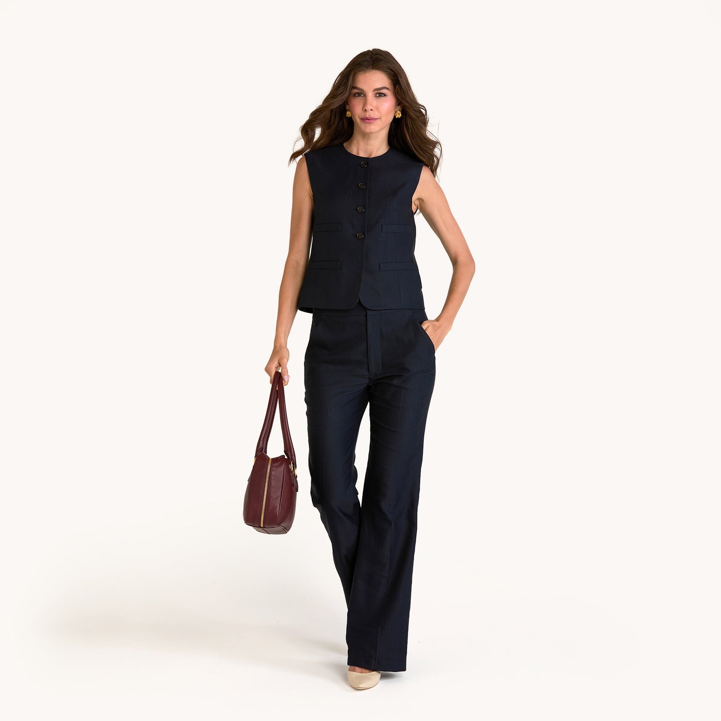Meredith | Cherrywood Pebble/Brushed Gold | Med