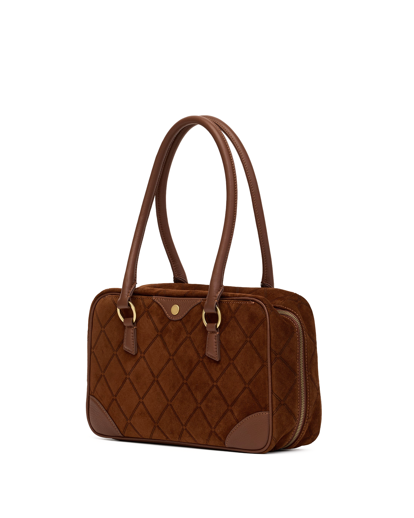Meredith | Chocolate Diamond Suede/Antique Gold | Med