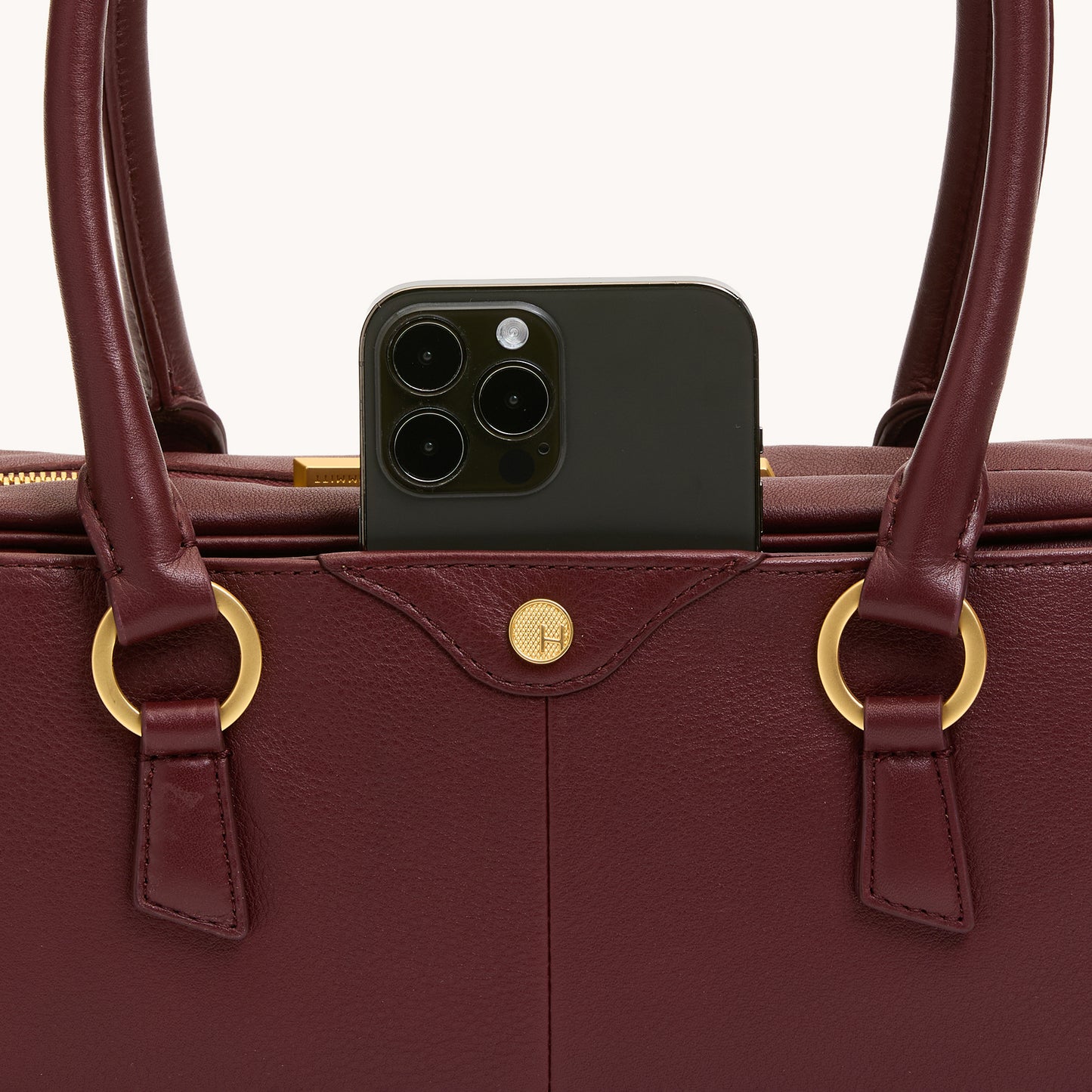 Meredith | Cherrywood Pebble/Brushed Gold | Sml