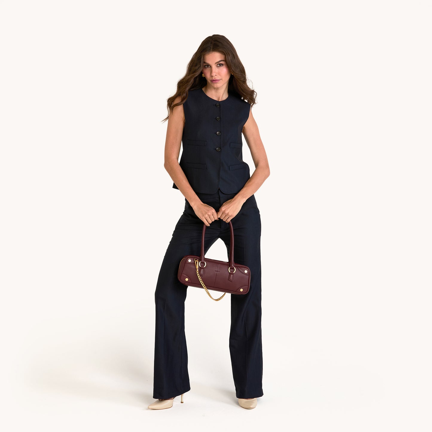 Meredith | Cherrywood Pebble/Brushed Gold | Sml