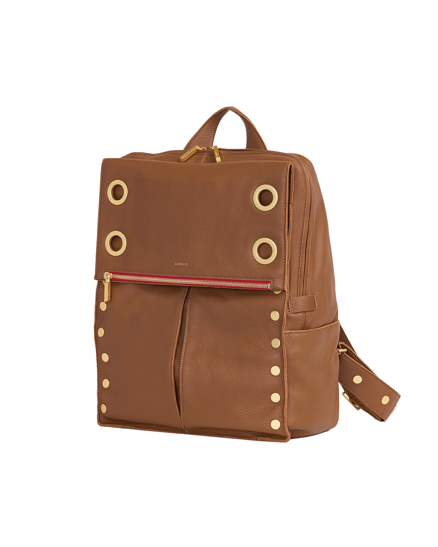 Montana Backpack | Mahogany Pebble/Brushed Gold Red Zip | XL